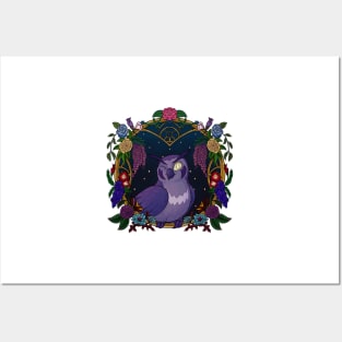 Floral Owl Posters and Art